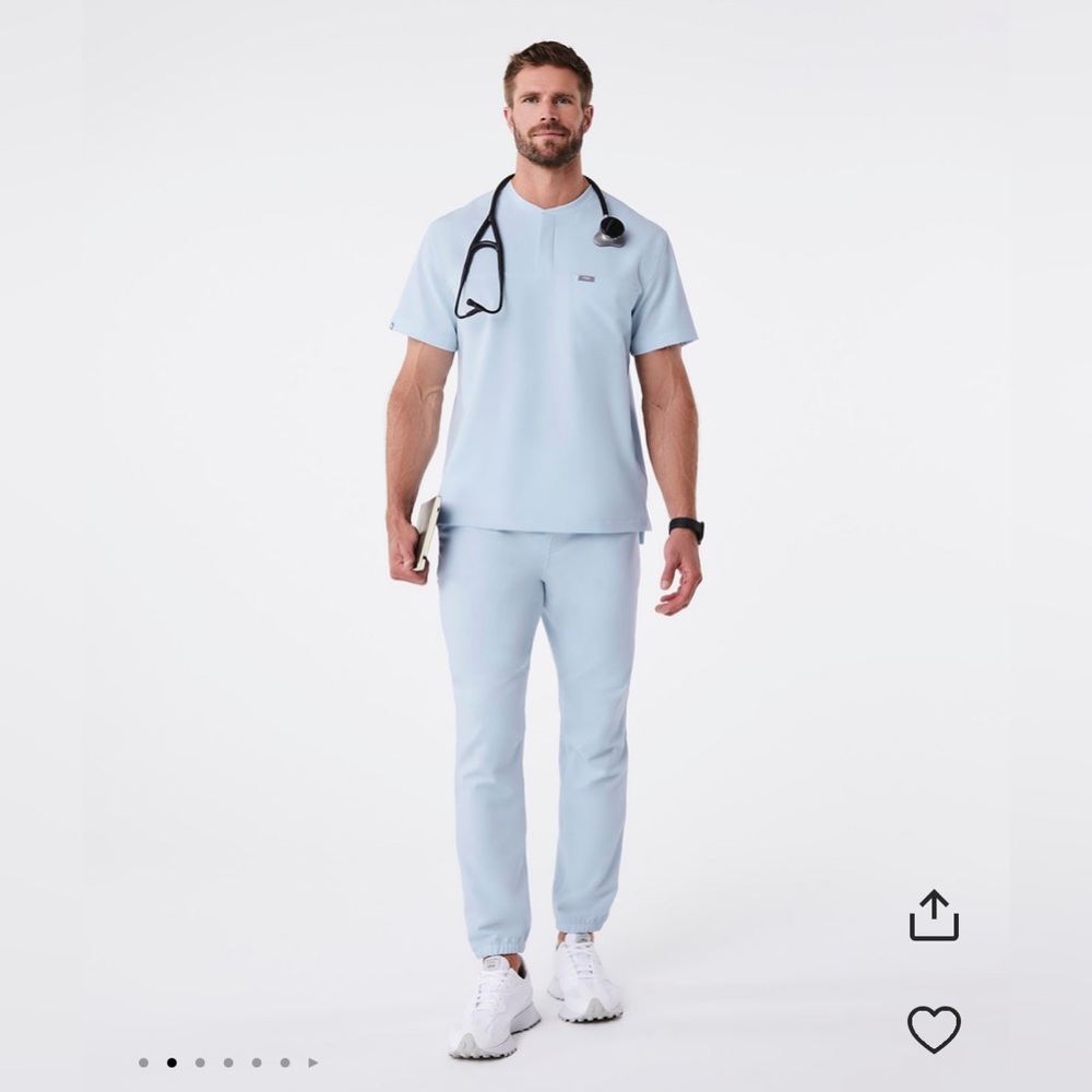 figs Henley scrub top and joggers set